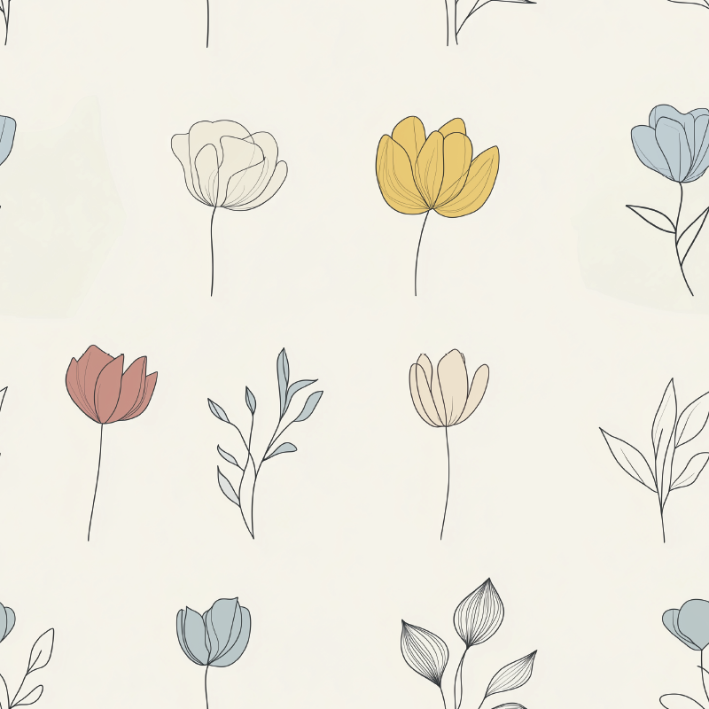 Kitchen vinyl rug set of floral designs - TenStickers