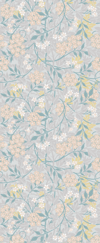 Bedroom vinyl rug with elegant 80's floral design - TenStickers