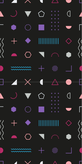 Multicoloured retro geometric shapes bedroom vinyl rug - TenStickers