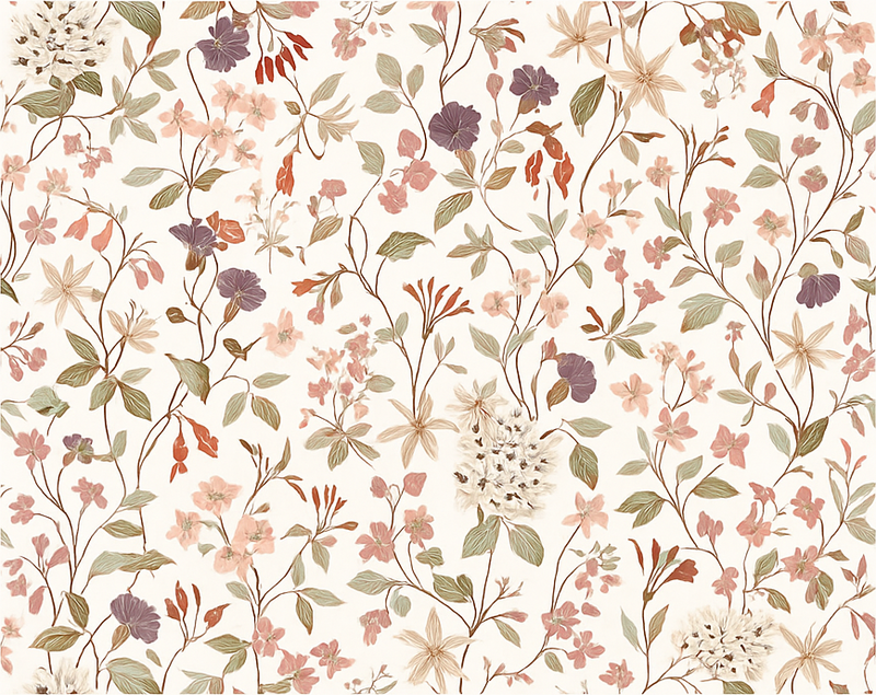 Bedroom vinyl rug pink flower design - TenStickers