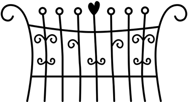 Bedroom vinyl rug heart barrier - TenStickers