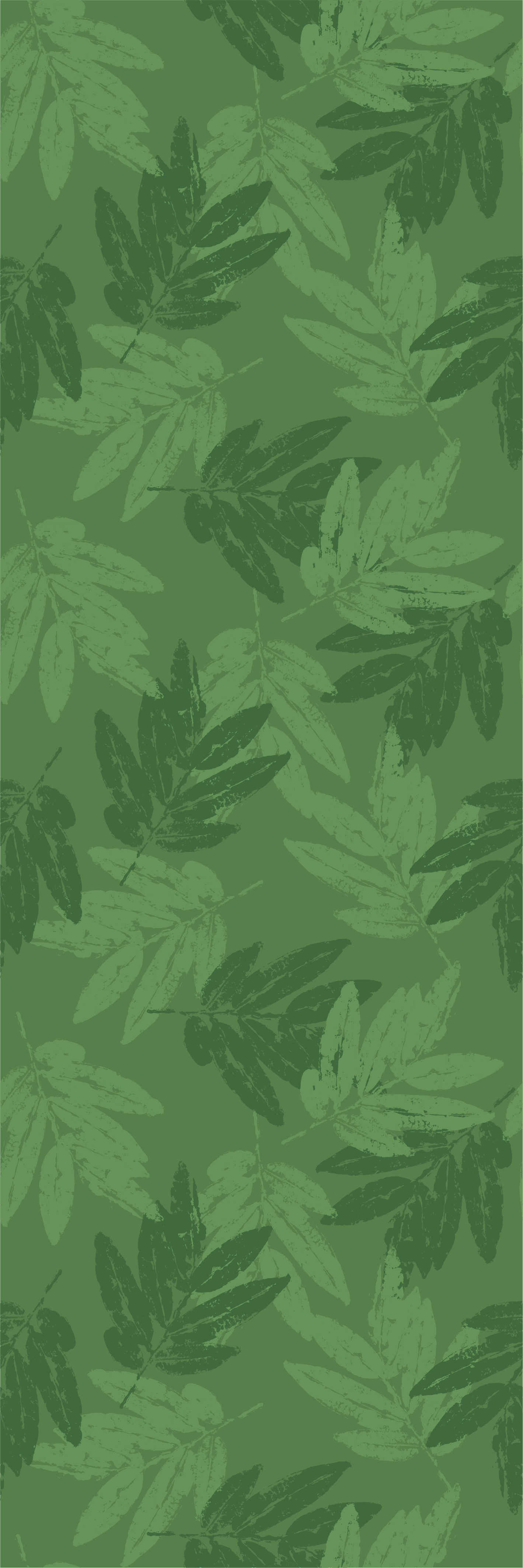 Office vinyl rug with simple green leaves pattern - TenStickers