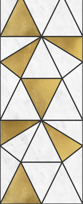 Office vinyl rug geometric marble design - TenStickers