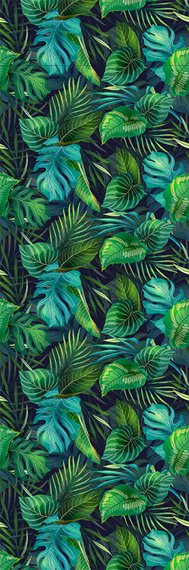 Office vinyl rug with realistic green leaves pattern - TenStickers