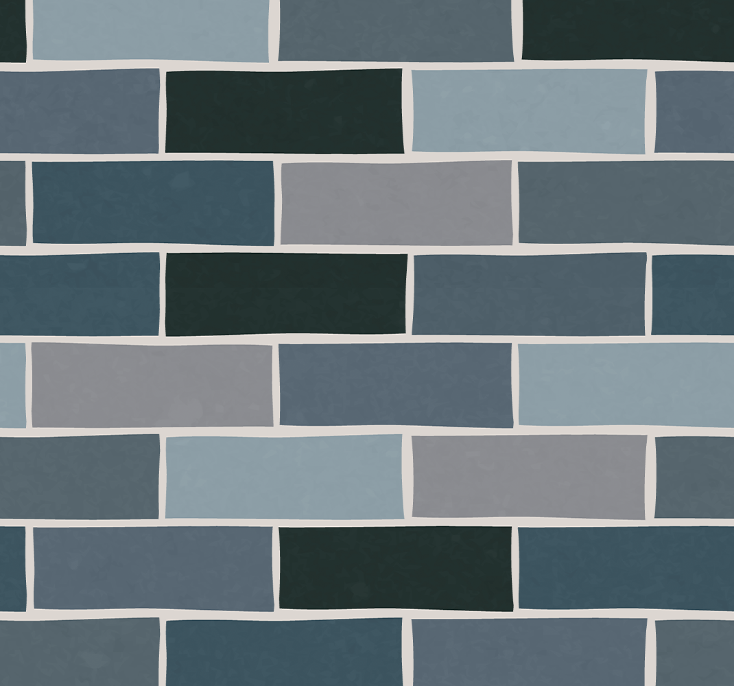 Bedroom vinyl rug in stone gray brick design - TenStickers