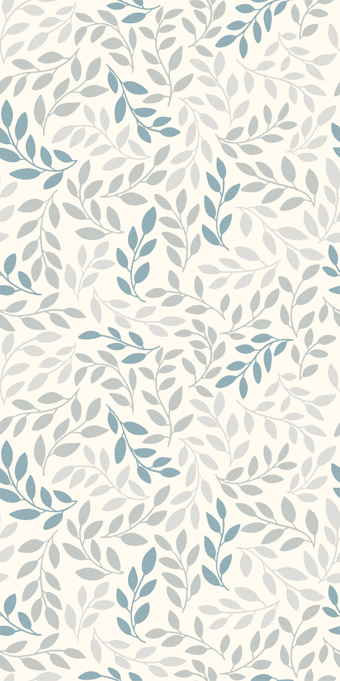 Bedroom vinyl rug in blue ombre leaf pattern - TenStickers