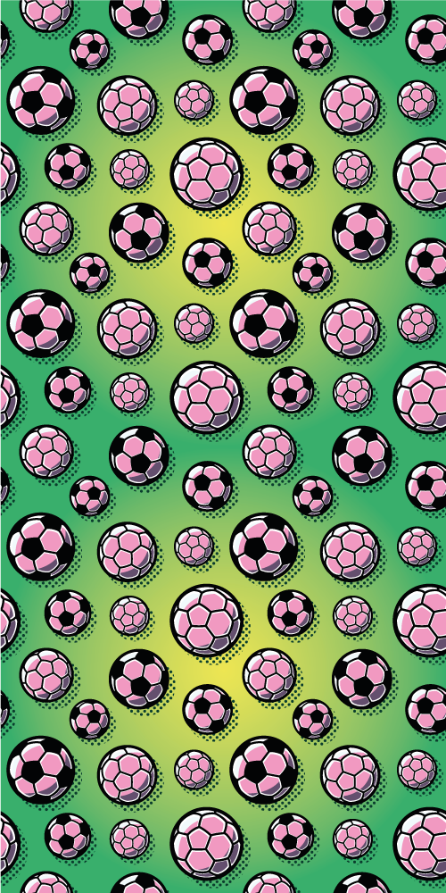 Bedroom vinyl rug with gradient football field design - TenStickers