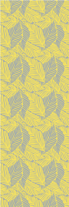 Bedroom vinyl rug in pantone tropical leaves - TenStickers