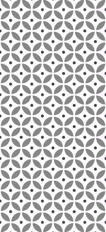 Bedroom vinyl rug with nordic style seamless circles - TenStickers