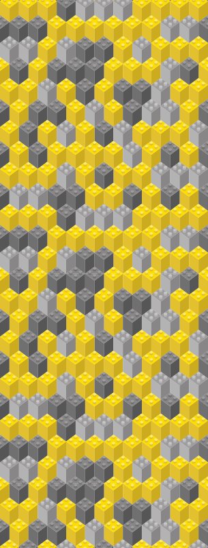 Pantone building blocks bedroom vinyl rug - TenStickers