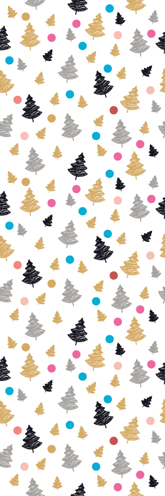 Bedroom vinyl rug with colorful tree dot design - TenStickers