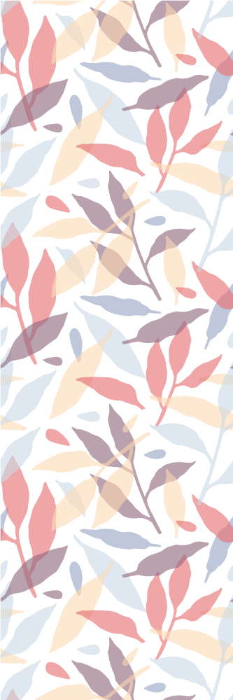 Bedroom vinyl rug with colorful tree branches - TenStickers