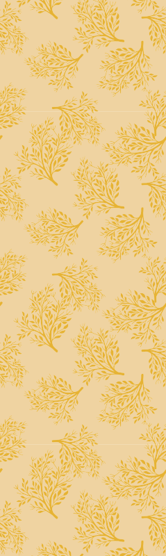 Bedroom vinyl rug with nordic orange trees design - TenStickers