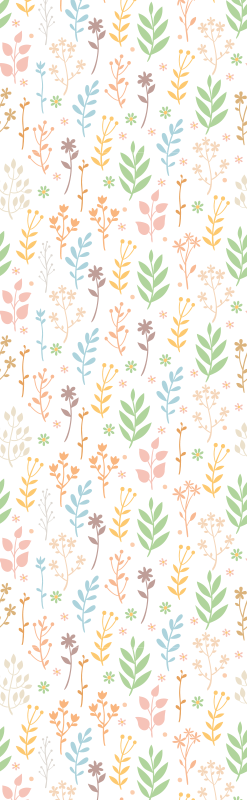 Bedroom vinyl rug with simple symbols on white - TenStickers