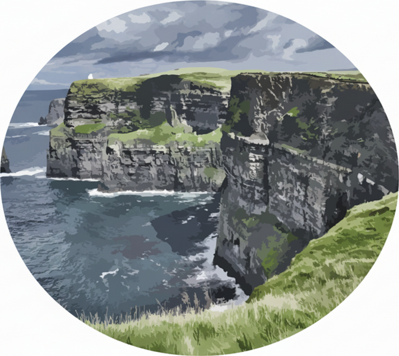 Bedroom vinyl rug irish cliffs design - TenStickers