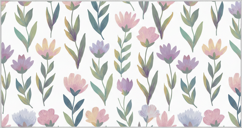 Bedroom vinyl rug nordic style floral wall decal - TenStickers