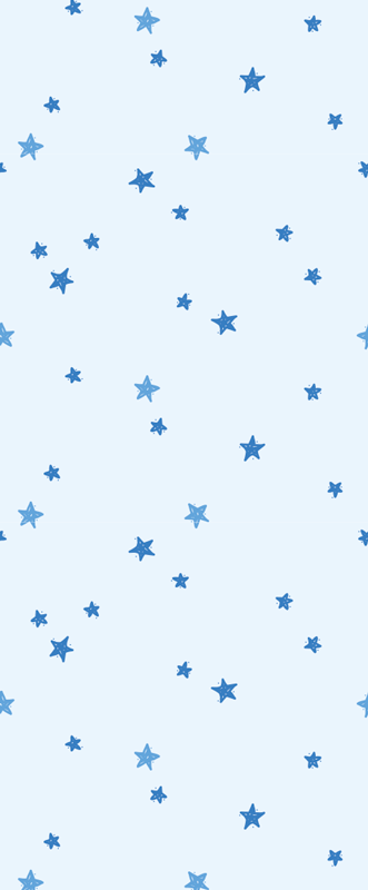 Scandinavian vinyl rug in pastel blue star pattern - TenStickers