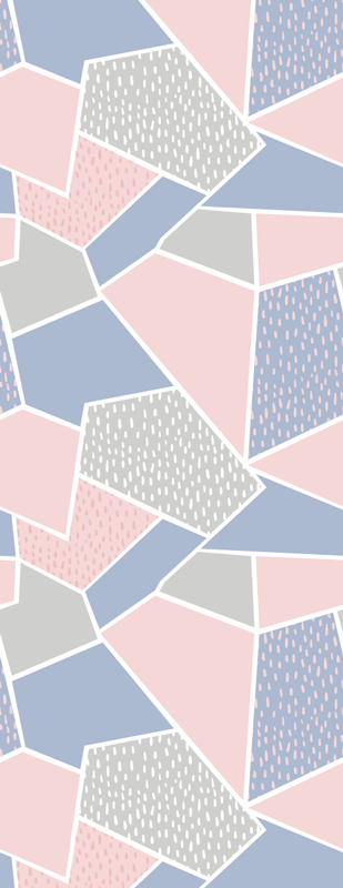 Scandinavian vinyl rug in nordic geometric pastels - TenStickers
