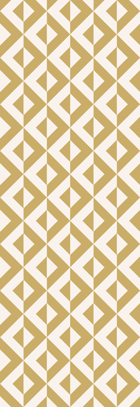 Scandinavian vinyl rug in nordic geometric yellow - TenStickers