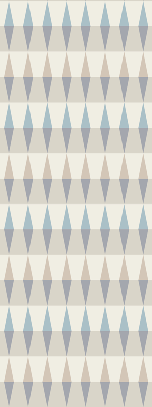 Scandinavian vinyl rug in nordic geometric blue sky - TenStickers