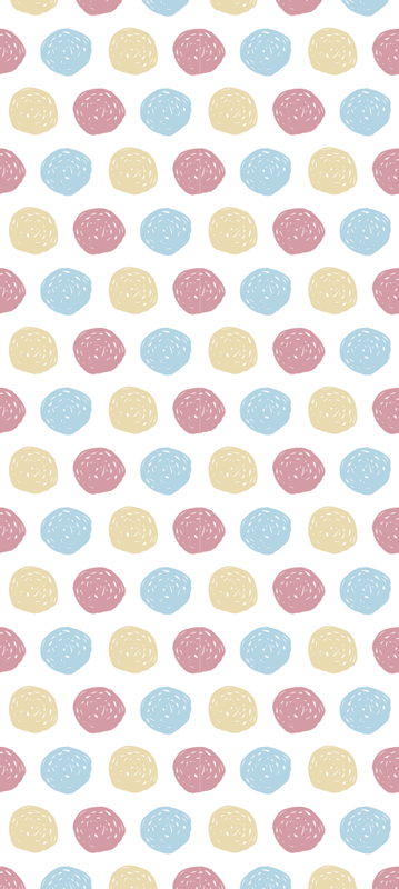 Scandinavian vinyl rug in pastel polka dots - TenStickers