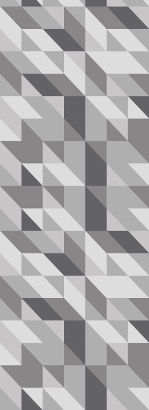 Scandinavian vinyl rug in light gray geometric squares - TenStickers