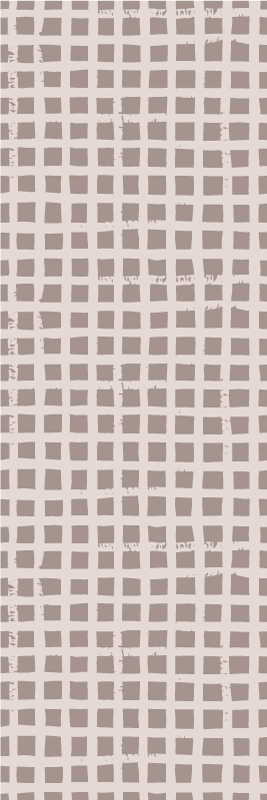 Scandinavian vinyl rug with checked pattern in warm brown - TenStickers