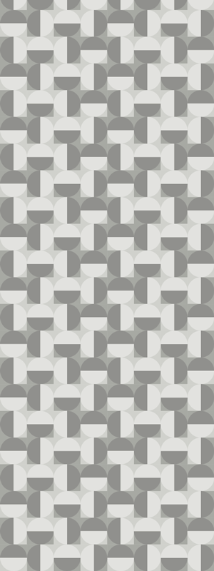 Scandinavian vinyl rug in gray circle pattern - TenStickers