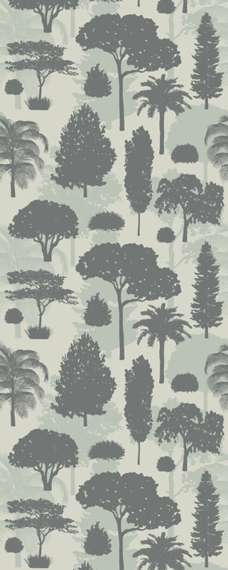 Scandinavian vinyl rug with nordic tree patterns - TenStickers