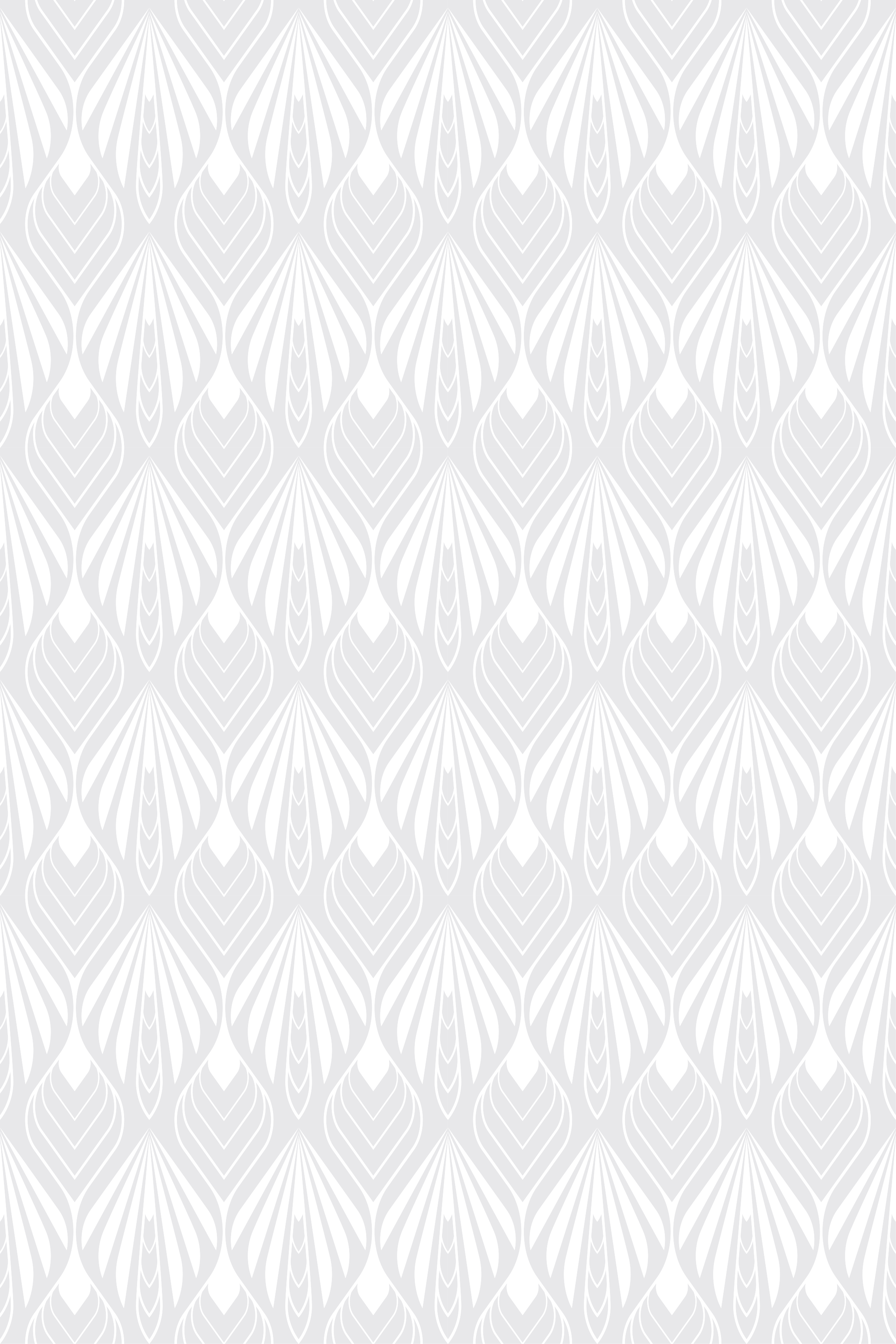 Scandinavian vinyl rug with white and grey leaf design - TenStickers