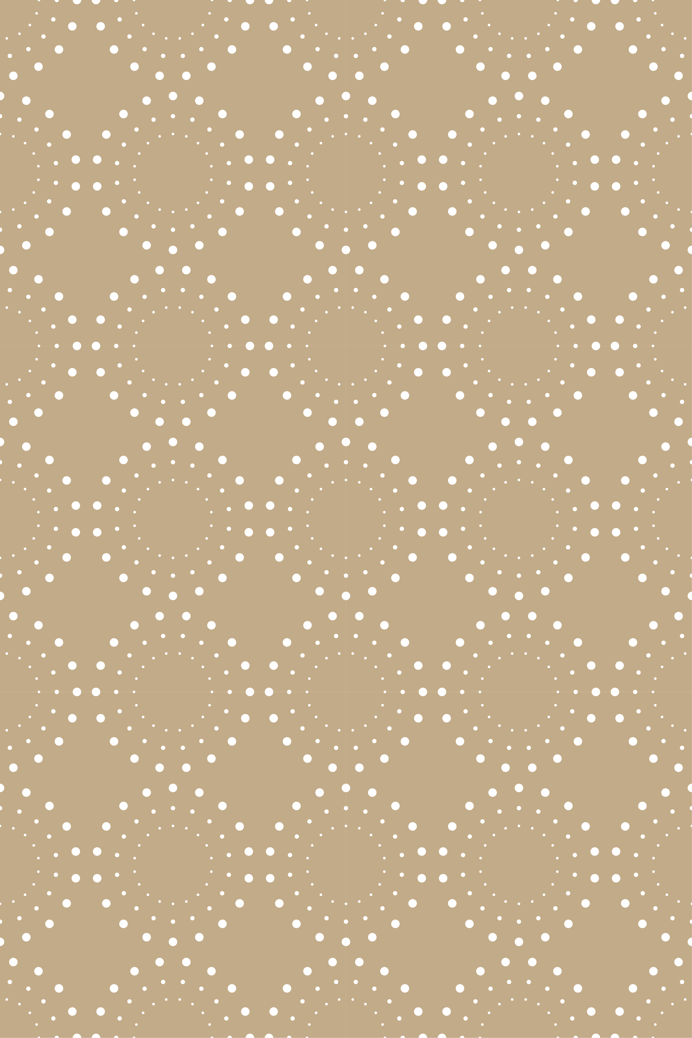 Scandinavian vinyl rug in light beige with white circles - TenStickers