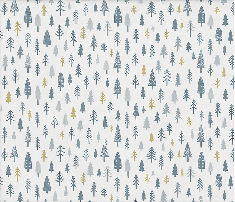 Scandinavian vinyl rug nordic winter forest design - TenStickers