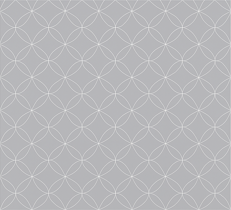 Scandinavian vinyl rug in grey geometric florals - TenStickers
