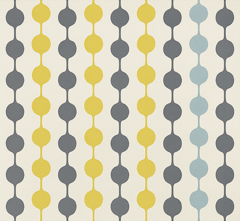 Scandinavian vinyl rug with vibrant hanging circles - TenStickers