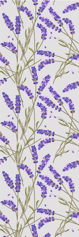 Nature vinyl rug with provencal lavender design - TenStickers