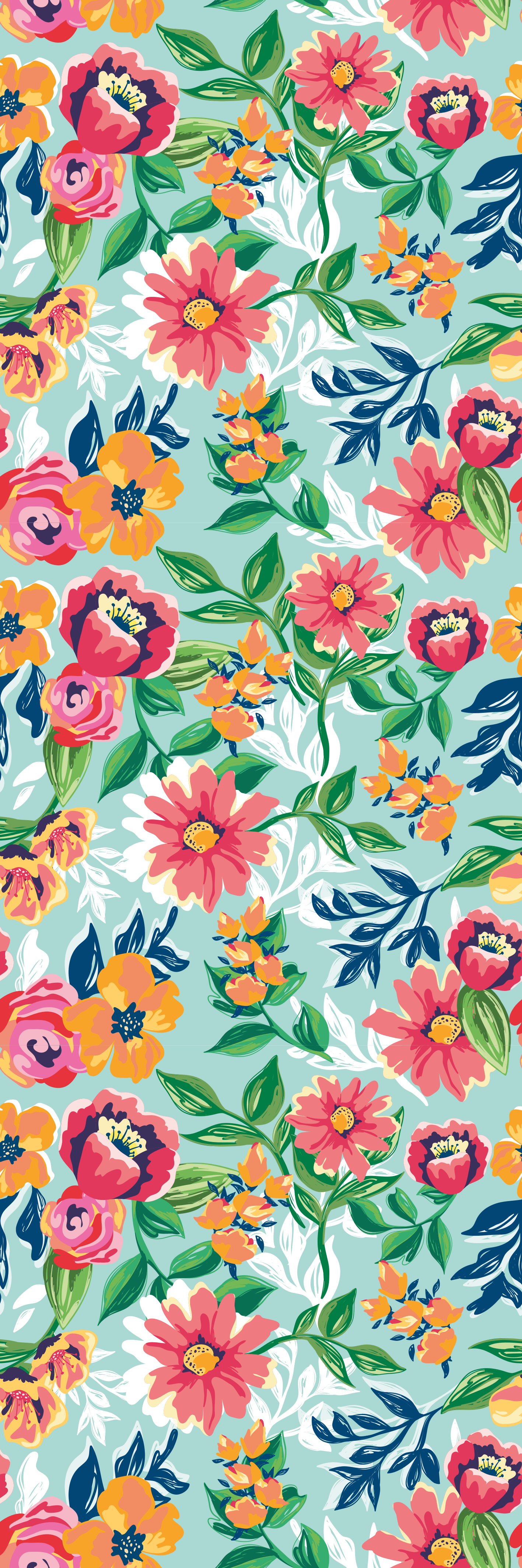 Nature vinyl rug in vibrant wild design - TenStickers