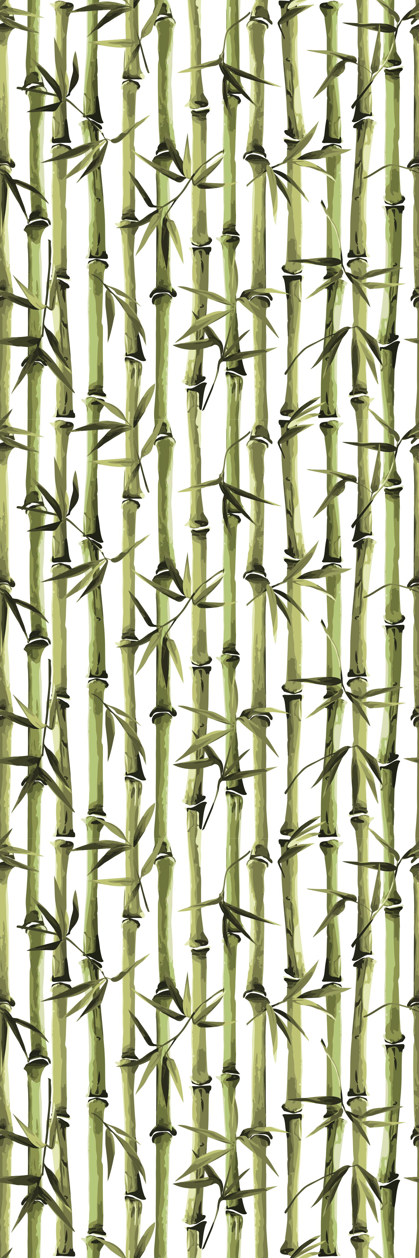 Nature vinyl rug bamboo pattern branches - TenStickers