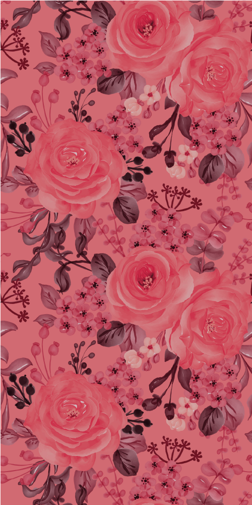 Nature vinyl rug harmony flowers - TenStickers
