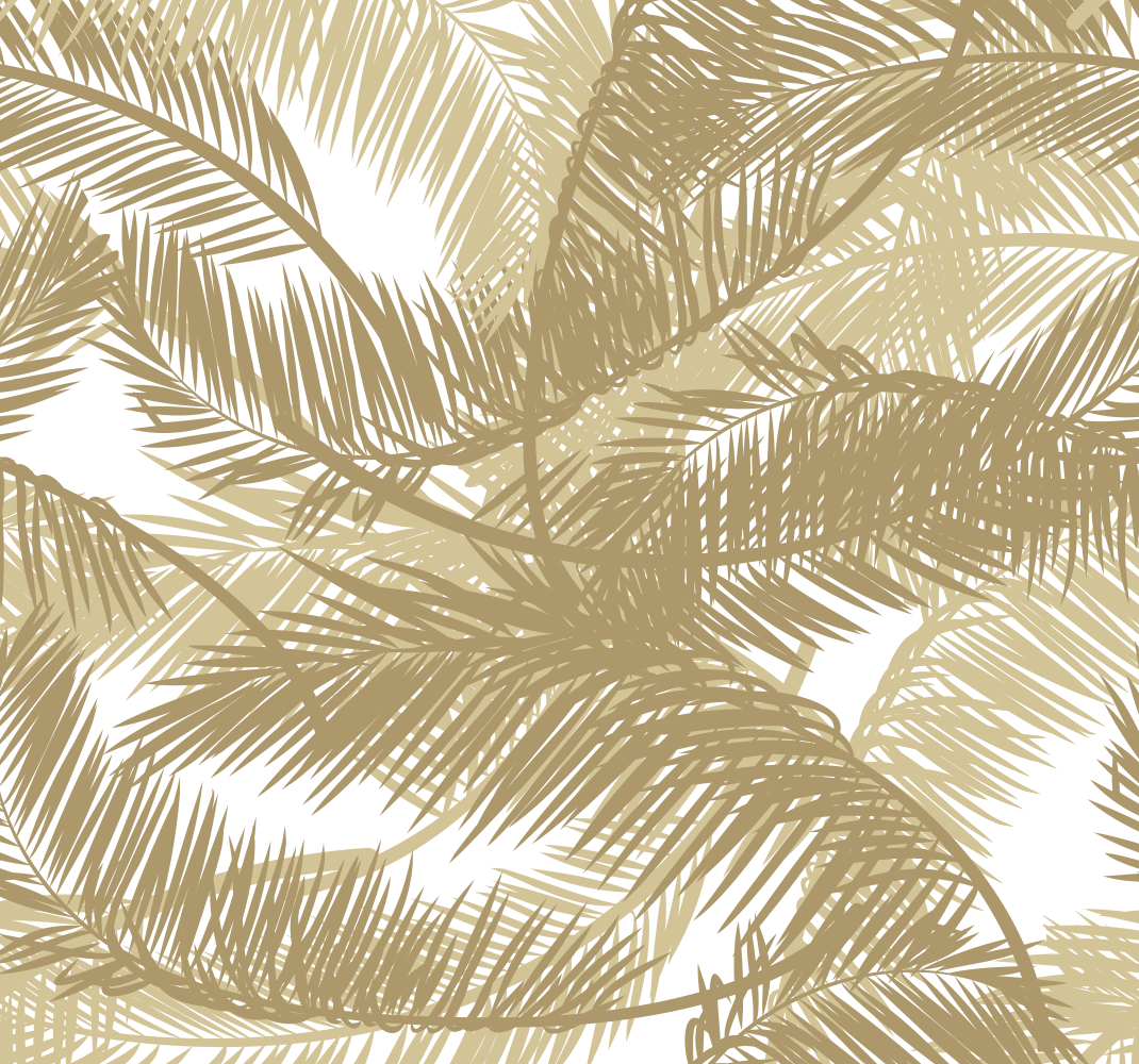 Nature vinyl rug tropical golden palm trees - TenStickers