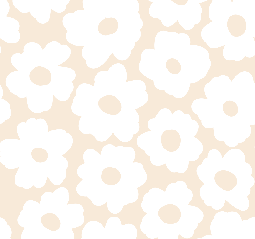 Nature vinyl rug white poppy rug - TenStickers