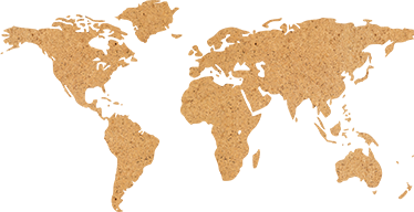 World map vinyl rug cork decorative vinyl - TenStickers
