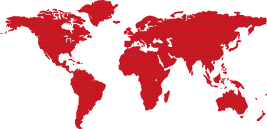World map vinyl rug red with lines - TenStickers