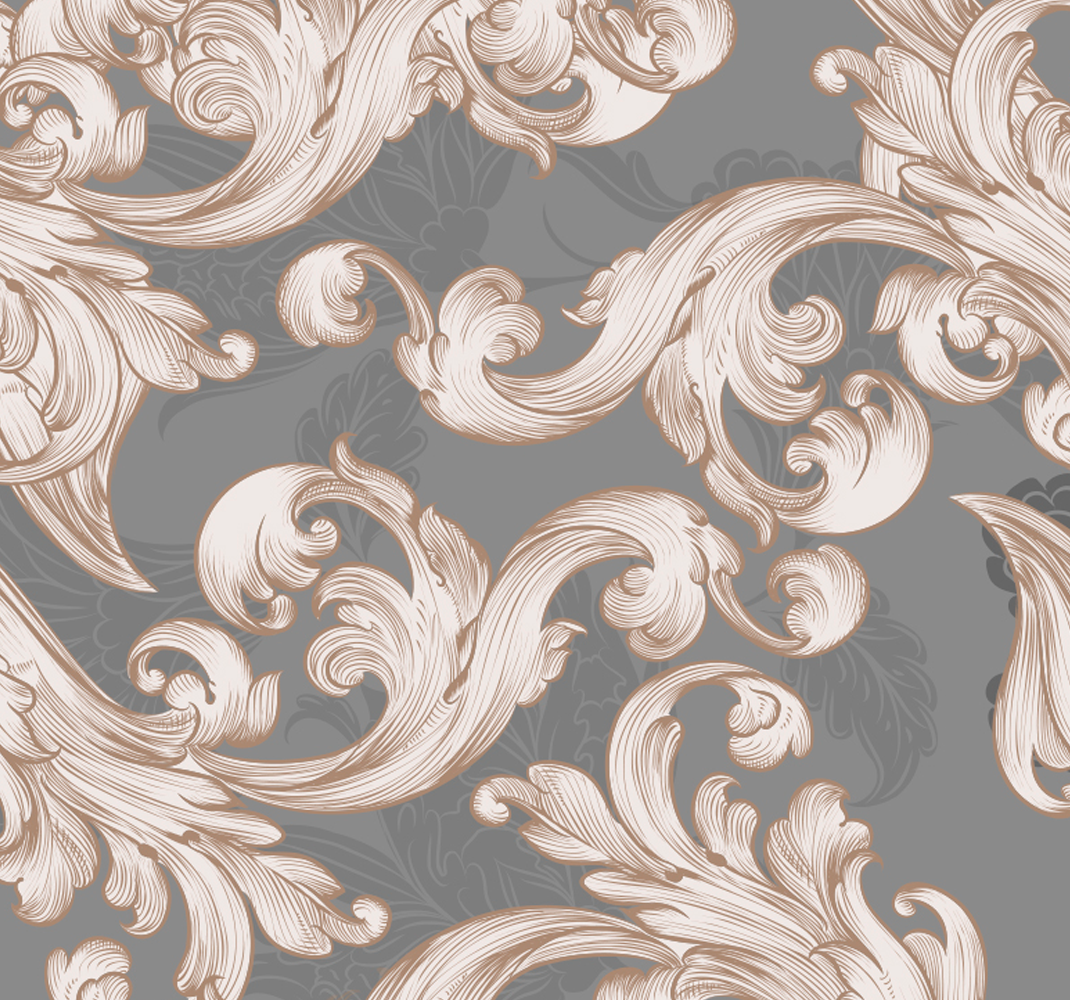Vintage vinyl rug - gray beauty wallpaper - TenStickers
