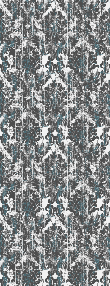 Vintage vinyl rug with small grey pattern - TenStickers