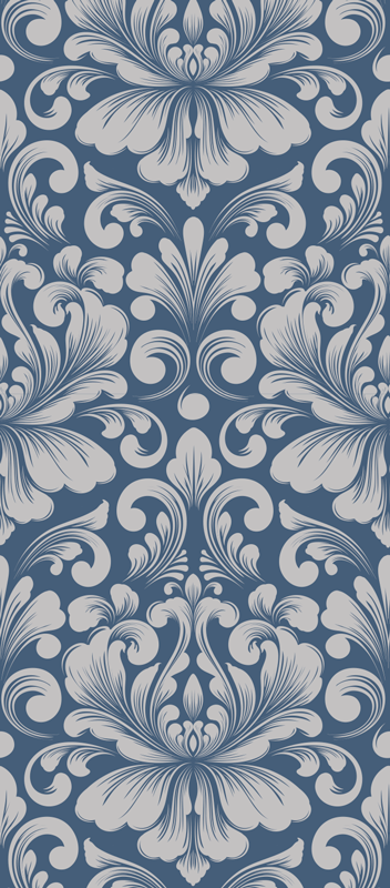 Vintage vinyl rug with classic damask design - TenStickers
