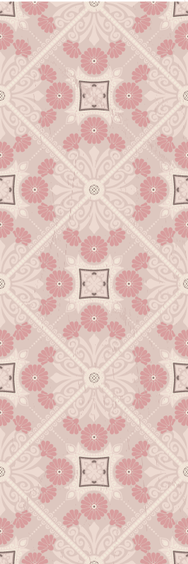 Vintage vinyl rug with pastel vintage pattern - TenStickers