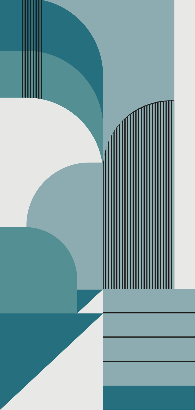 Modern vinyl rug in blue geometric urban design - TenStickers