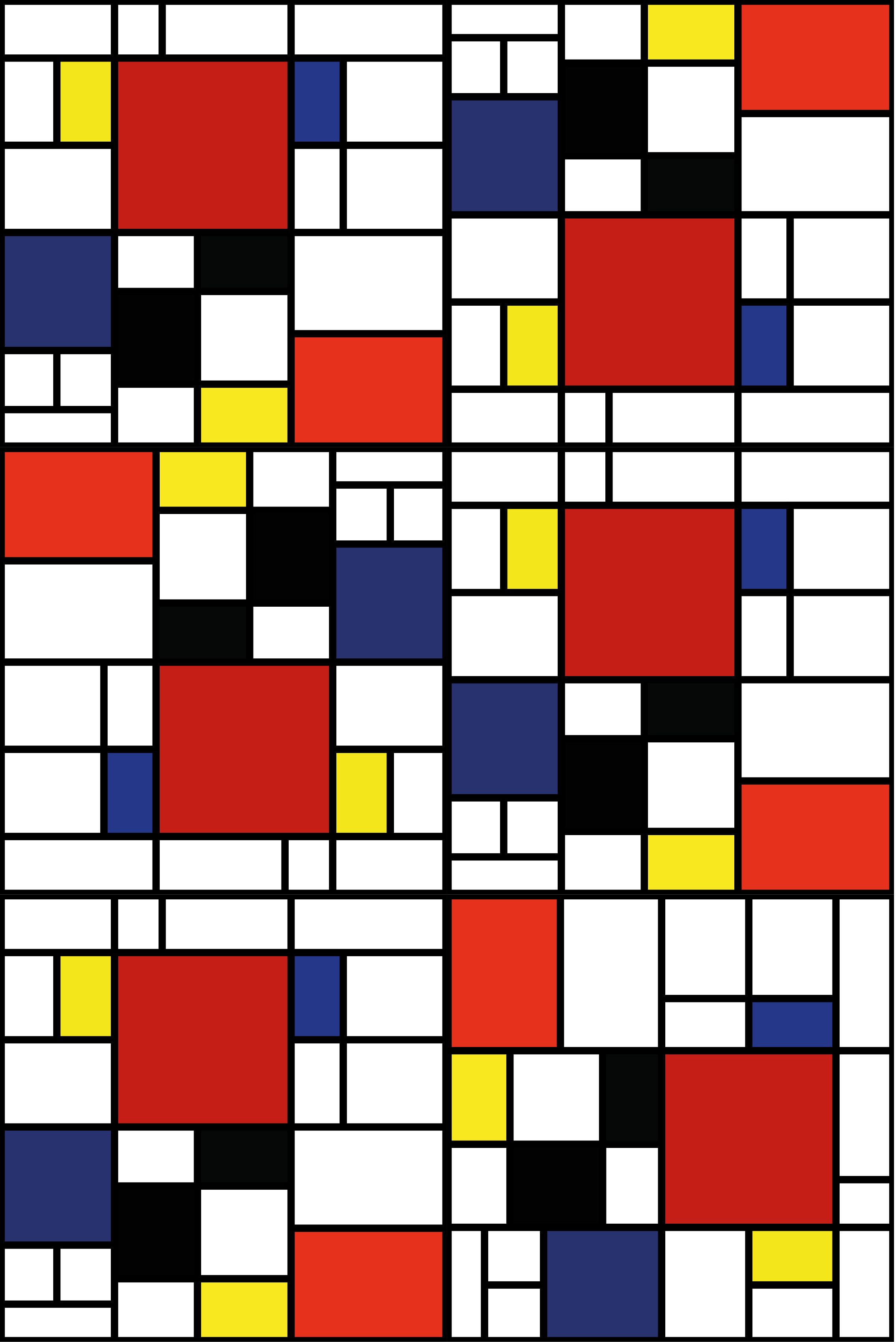Modern vinyl rug with abstract color blocks - TenStickers