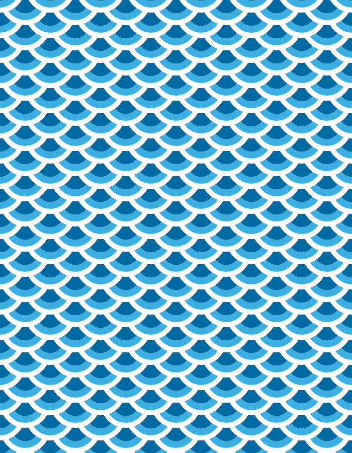 Textured vinyl rug in blue scales pattern - TenStickers