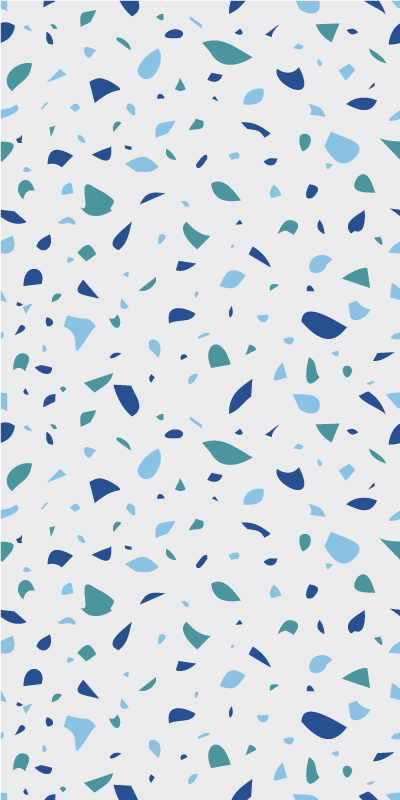 Textured vinyl rug in blue tones terrazzo - TenStickers